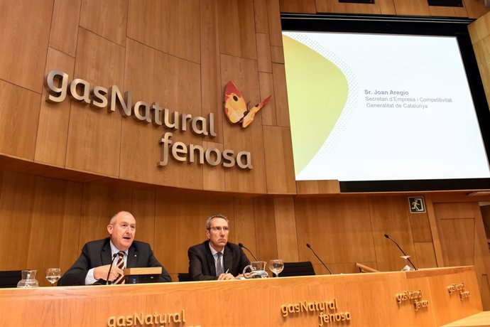 Joan Aregio i Martí Solà, durant la jornada