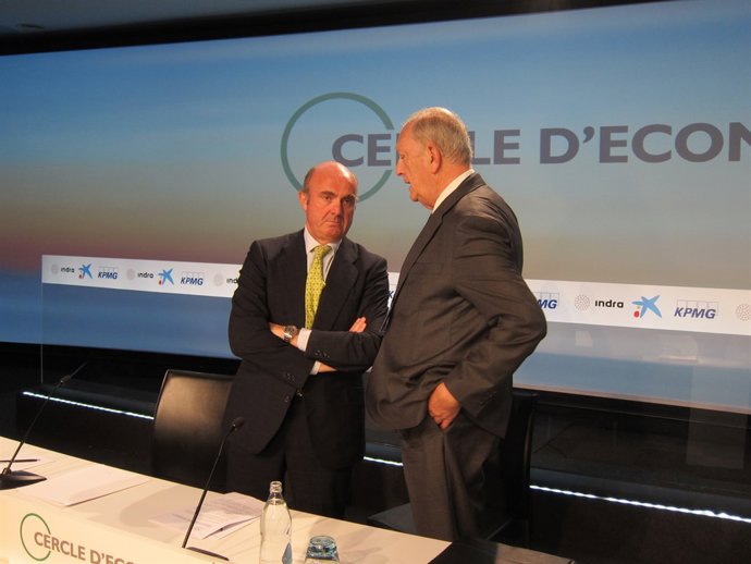 Ministre Luis de Guindos, Juan José Brugera (pte.Cercle d'Economia)