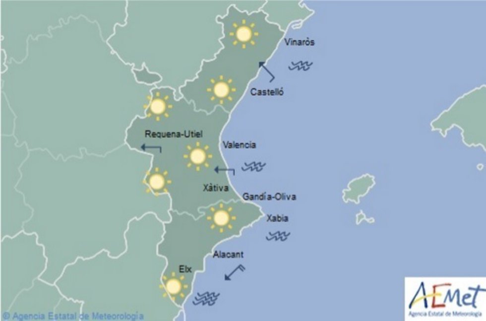 Situación meteorológica en la Comunitat