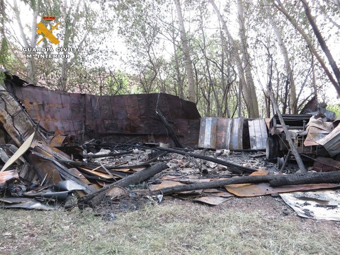 Incendio en Nájera (La Rioja)