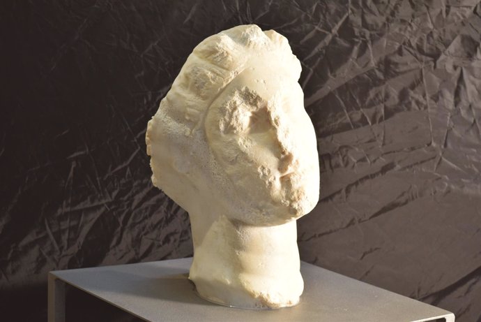 La cabeza de escultural encontrada en las excavaciones de Caldes de Montbuí