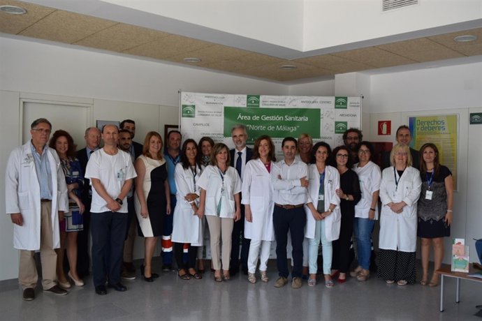 Aquilino Alonso en una visita en un consultorio de Alameda 