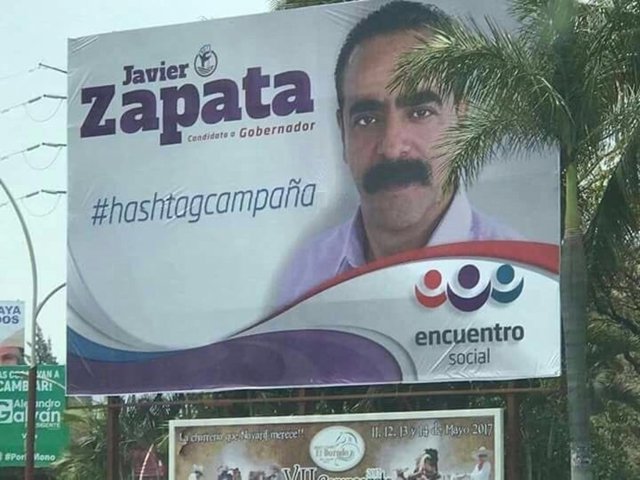 Error en el cartel publicitario de un candiato a gobernador en México