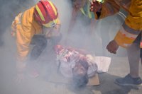 La UVic-UCC recrea en Manresa un atropello masivo en un simulacro de atentado terrorista