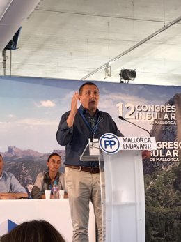 Jeroni Salom en el XII Congreso del PP de Mallorca