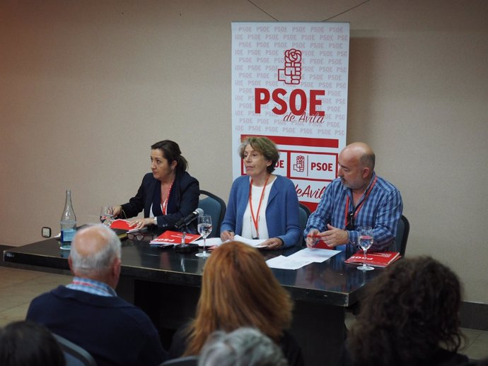 Ávila.- Un momento del congresillo del PSOE        