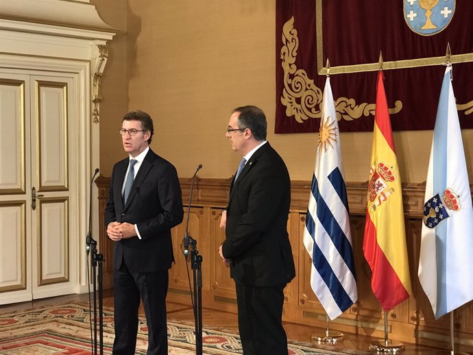 Feijóo se reúne con el presidente de la Cámara de Diputados de Uruguay
