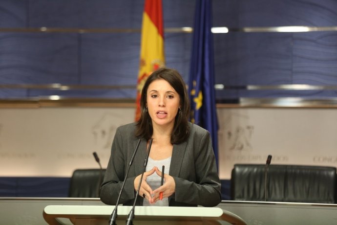 Roda de premsa d'Irene Montero al Congrés