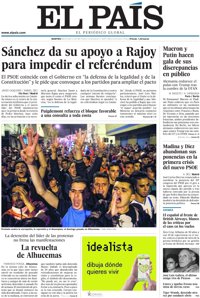 Las portadas de los periódicos de hoy, martes 30 de mayo de 2017