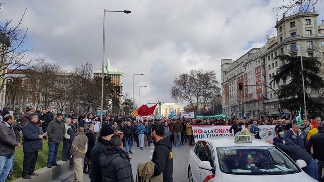 Manifestación de taxistas