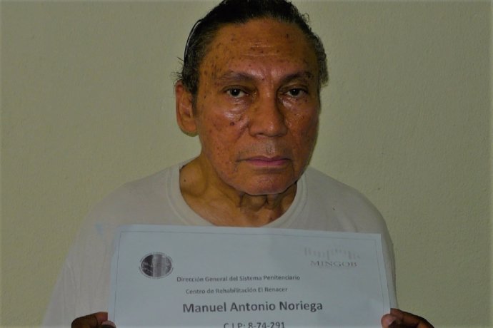 FILE PHOTO: Manuel Noriega, 77, Panama's former strongman, poses for a photograp
