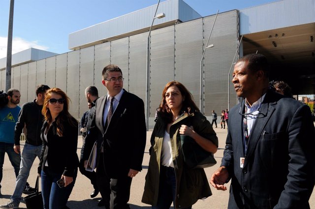 Celia Mayer y Carlos Sánchez Mato en la Caja Mágica