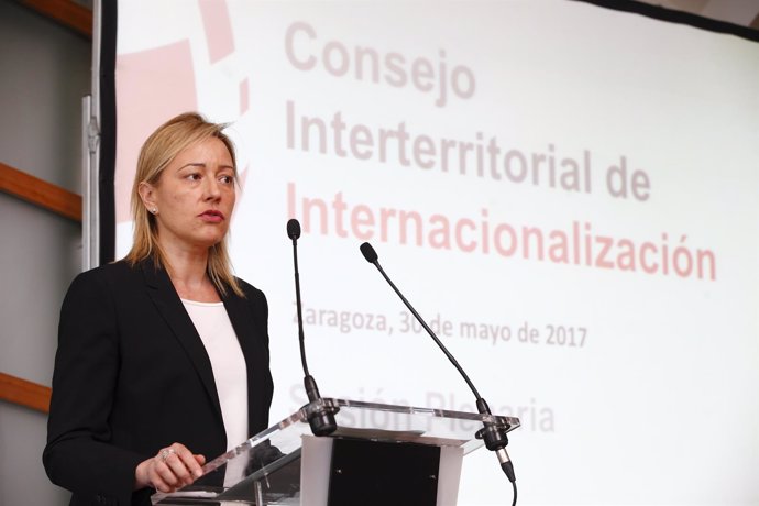 La consejera Marta Gastónel Consejo Interterritorial de Intenacionalización