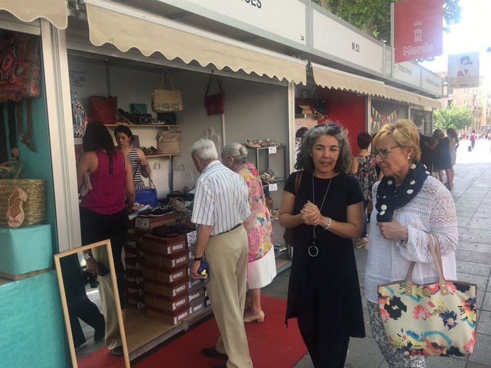 Pelegrín en la inauguración de la III Feria Murcia Centro Verano 