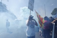 Las protestas de los taxistas en Madrid se salda con cuatro detenidos