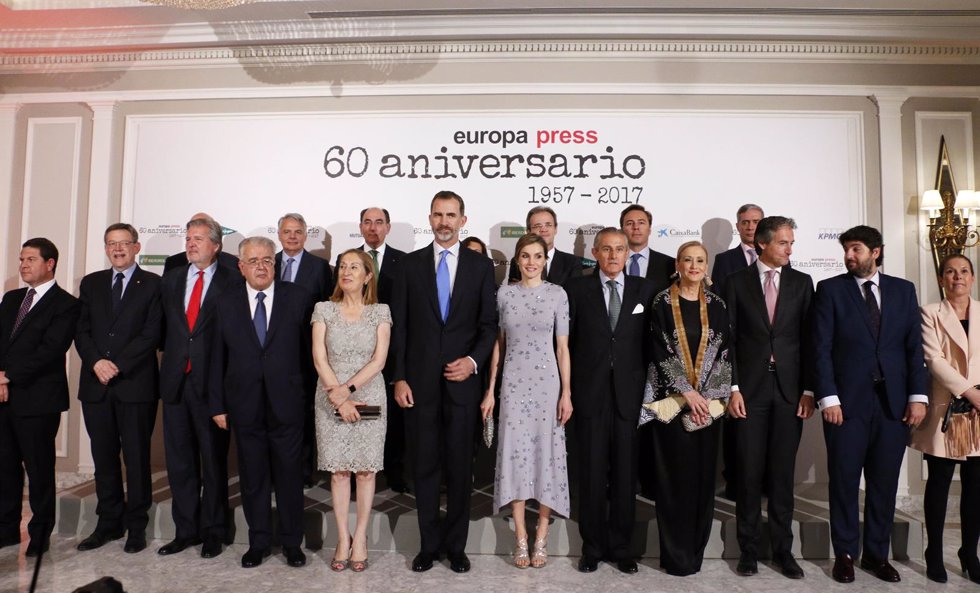 Los reyes felipe y letizia en el 60 aniversario de europapress