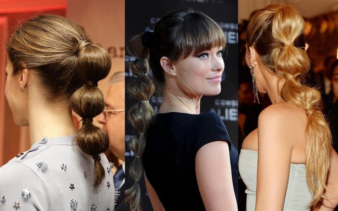 La Reina Letizia, Olivia Wilde y Blake Lively con coletas burbujas o bolas o bub