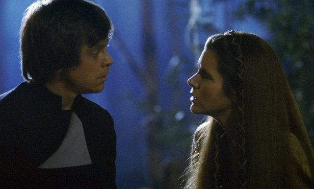 Luke y Leia en El retorno del Jedi
