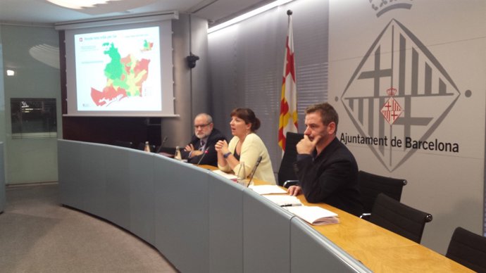 Laia Ortiz, Lluís Torrens i Marc Balaguer en roda de premsa