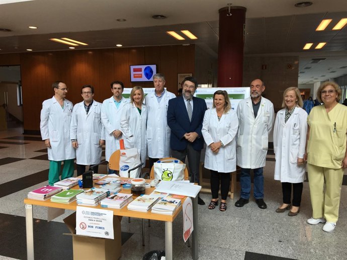 Celebración del Día sin tabaco en Santiago.