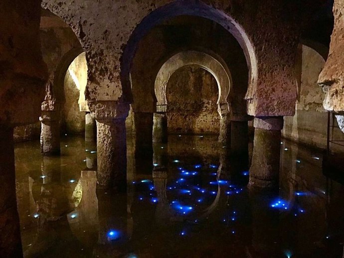 Intervención artística en el aljibe de Cáceres