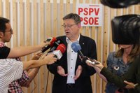 Puig anuncia que el Congreso para renovar la Ejecutiva del PSPV se celebrará a finales de julio y pide "unidad"