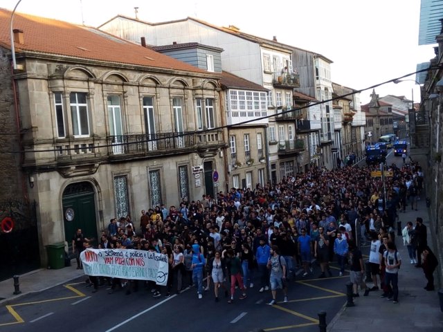 Manifestación en Santiago 