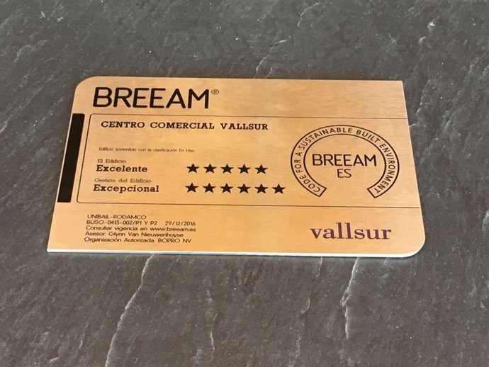 Certificación obtenida por Vallsur. 