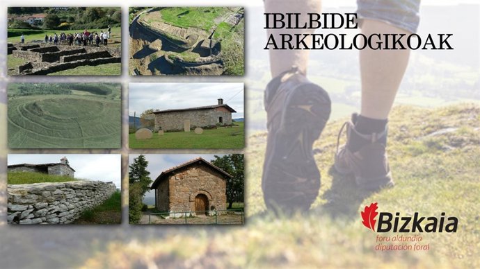 Cartel de itinerarios de Bizkaia