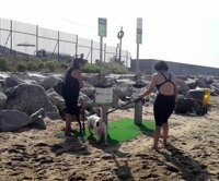 Barcelona abre el área para perros de la playa de Llevant