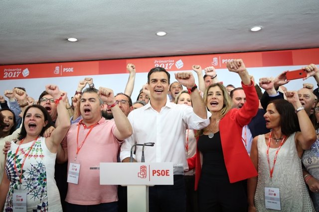 Intervención de Pedro Sánchez tras ganar las primarias