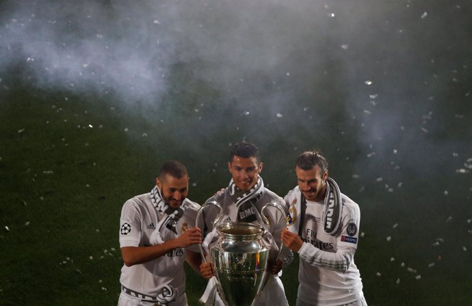 El Real Madrid celebra la undécima Champions en el Bernabéu