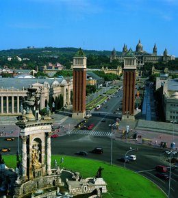 Plaza Espanya, Avinguda Regna Maria Cristina, Montjuïc, Fira, MNAC De Barcelona