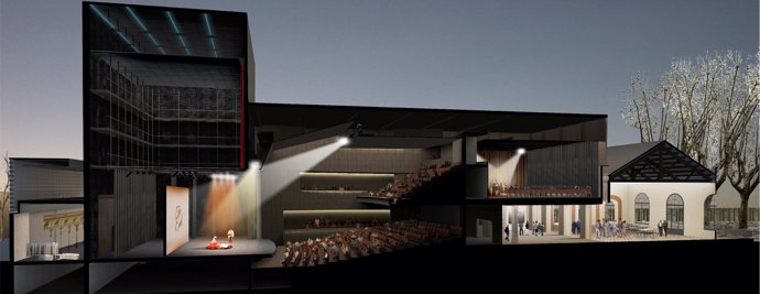Imatge virtual de la proposta per a la construcció del nou teatre de L'Artesà