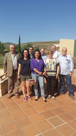 Visita de representantes del Gobierno de Aragón a Estercuel