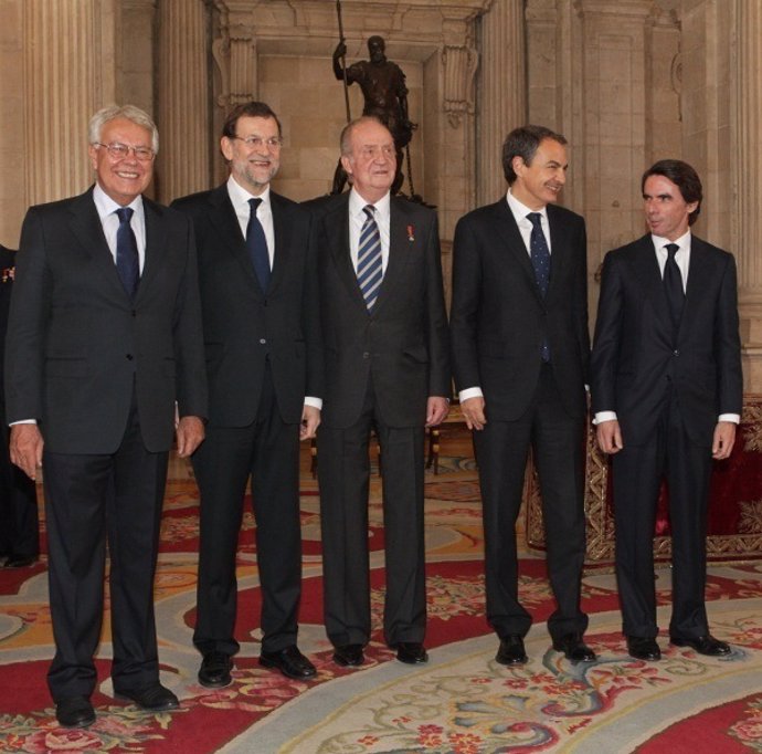  Felipe González, José Rodríguez Zapatero Y José María Aznar, Con Mariano Rajoy 