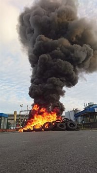 Trabajadores de Alcoa en A Coruña secundan su segundo día de huelga