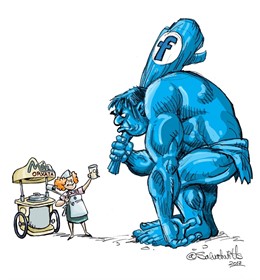 Viñeta sobre el proceso de Móin Orxata y Facebook