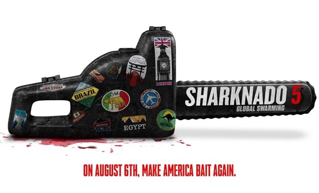 El cartel de Sharknado 5: Global Swarming