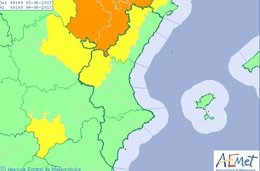 El interior de Castellón está en alerta amarilla por riesgo de lluvias