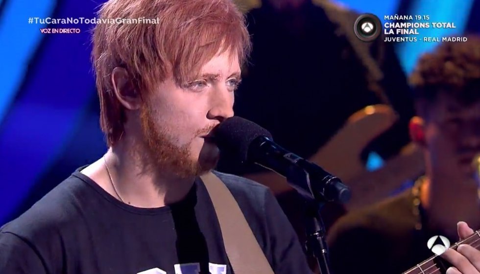 Manel Navarro estuvo como Ed Sheeran en la final de Tu cara no me suena todavía