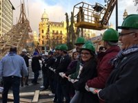 Mónica Oltra, fallera mayor de su comisión de València en 2018 al ser la única candidata