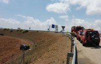 Dos heridos en un accidente de tráfico en la A-23, en Longares