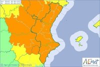 Alerta naranja por lluvias y tormentas y bajada de temperaturas en toda la Comunitat