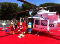 Herido muy grave un ciclista al caerse en el puerto de la Morcuera