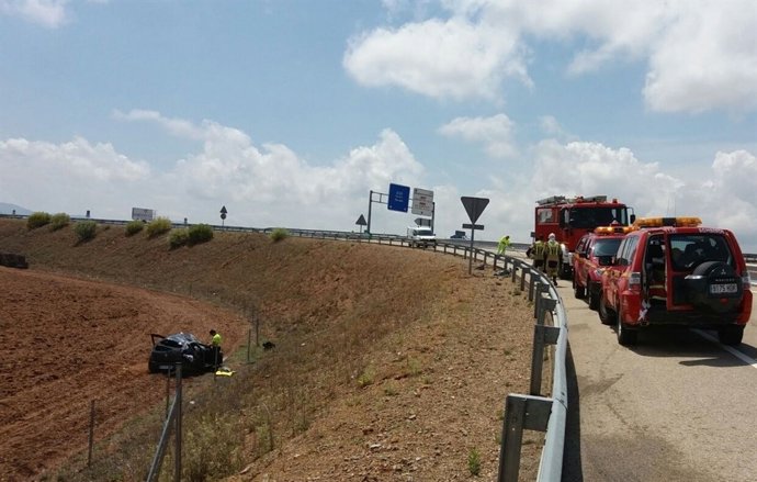 Dos Heridos En Un Accidente De Tráfico En La Autovía A 23 A La Altura De Longare