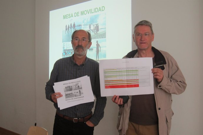 Rafael Casuso y Luis Cuena, de la Mesa de Movilidad de la Bahía de Santander