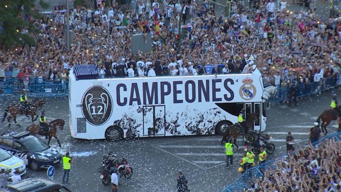 El Real Madrid celebra la 'duodécima' por todo lo alto