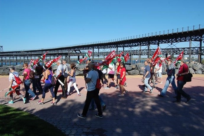 Marcha de CCOO de Huelva por el Día Mundial del Medio Ambiente.