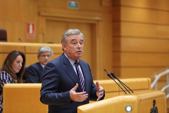 El portavoz del PP en el Senado, José Manuel Barreiro